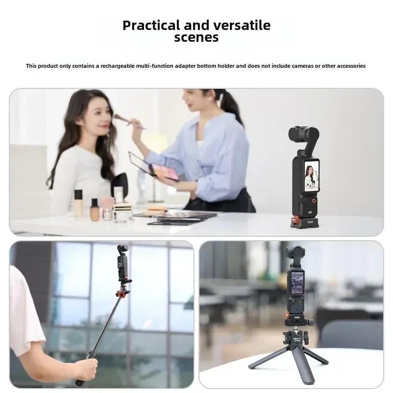 Cho VRIG AC21 Đa Năng Thẳng Đế Sạc Nhanh Phát Hành Gắn Adapter DJI OSMO Pocket 3