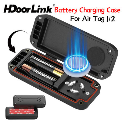 Hộp sạc pin HdoorLink cho Air--Tag 1 / 2 Vỏ bảo vệ chống nước Giá đỡ bộ sạc theo dõi GPS