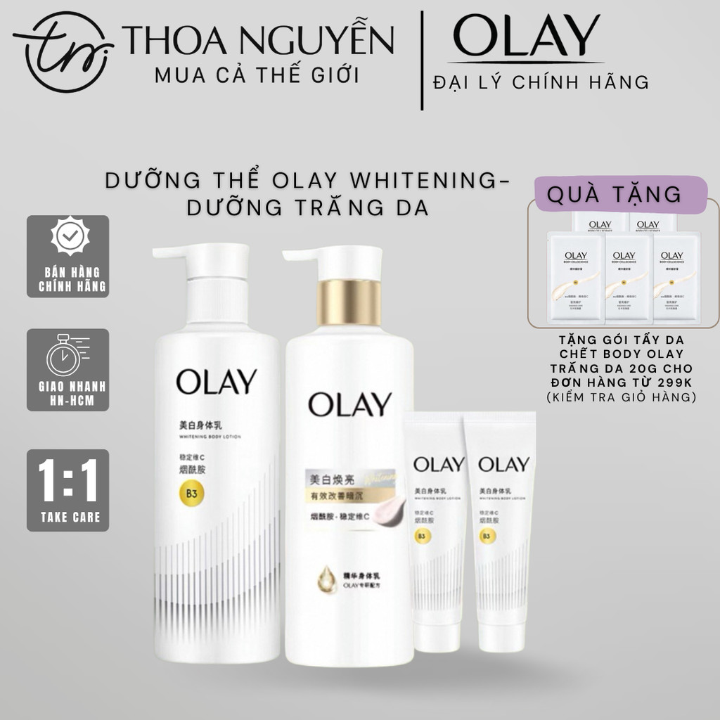 Dưỡng thể Olay B3 Retinol / Olay Whitening dưỡng trắng da