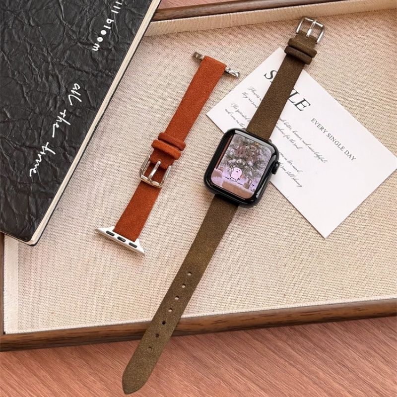 Thích hợp cho Huawei Bracelet 10 / 9 / 6 / 76 Glory 9 / 7 Sáng Tạo Da Lộn Cao Cấp Da Mờ Dây Đeo Đơn 
