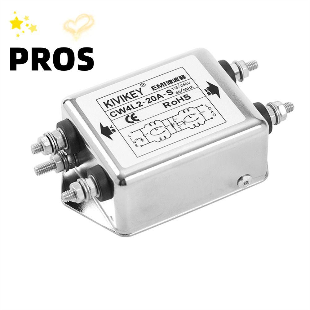 PROS Power EMI Filter, JREle AC 115 / 250V Termianl Noise Suppressor, Bộ lọc nhiễu điện từ CW4L2-20A