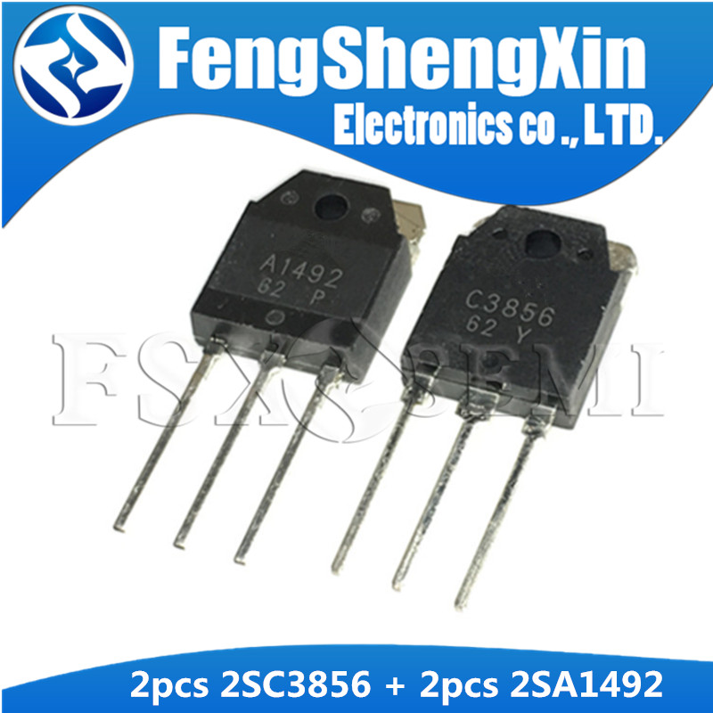 4 chiếc (2 chiếc 2SC3856 + 2 chiếc 2SA1492) C3856 TO3P A1492 TO-3P Điện Transistor