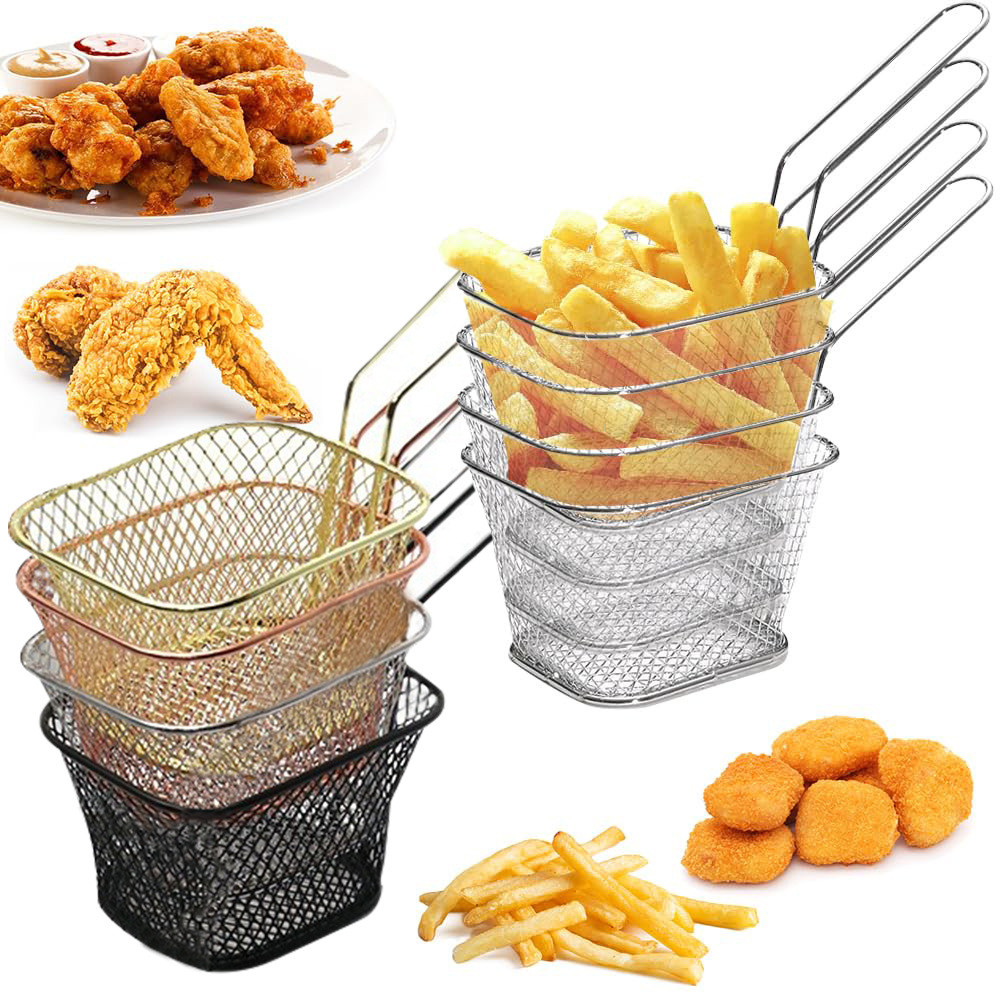 Giỏ chiên có sẵn Mini Khoai tây chiên kiểu Pháp Giỏ chiên Đồ ăn nhẹ Giỏ đựng thức ăn cho gà chiên Gi