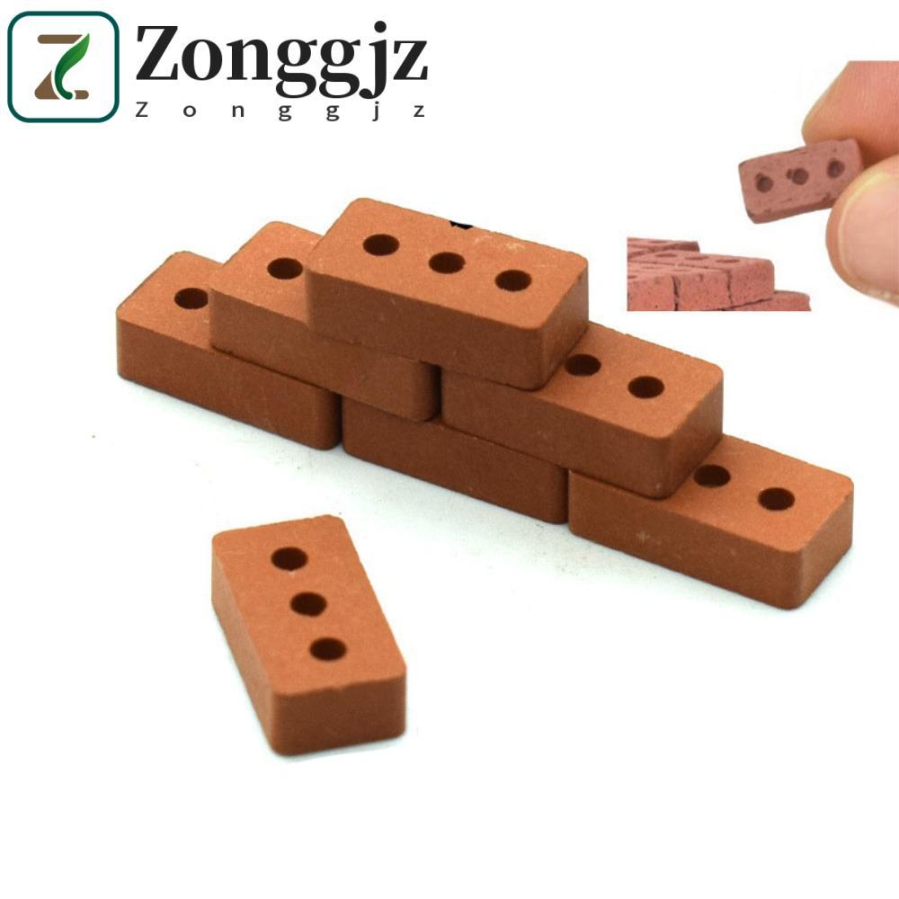 Đồ chơi gạch giả ZONGGJZ DIY, Mô hình gạch mini thật màu đỏ bền bỉ, Gạch mini tỷ lệ 1 / 12 1 / 16 Mô