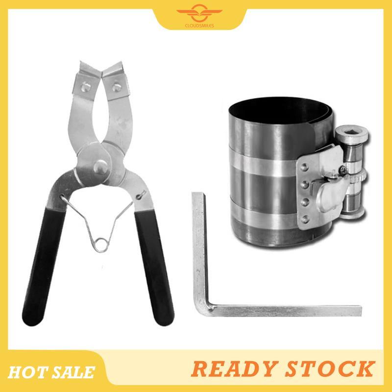 [CloudsMiles] 1 Bộ Kìm Máy Nén Vòng Piston Kìm Ratchet 53mm -175mm Bộ Dụng Cụ Cài Đặt Bộ Dụng Cụ Thá