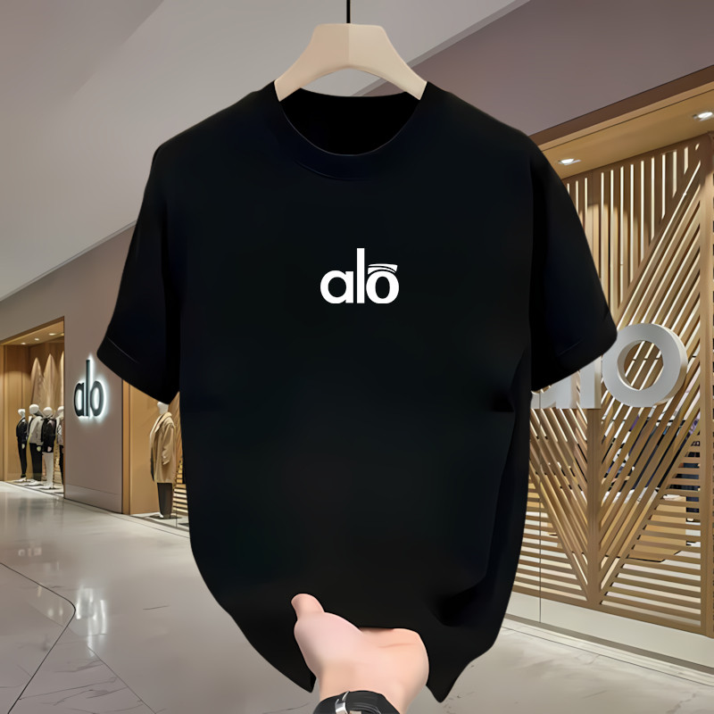 <[Chính hãng] Áo thun unisex Distro ALO 100% cotton cao cấp, logo đơn giản, phong cách Hàn Quốc