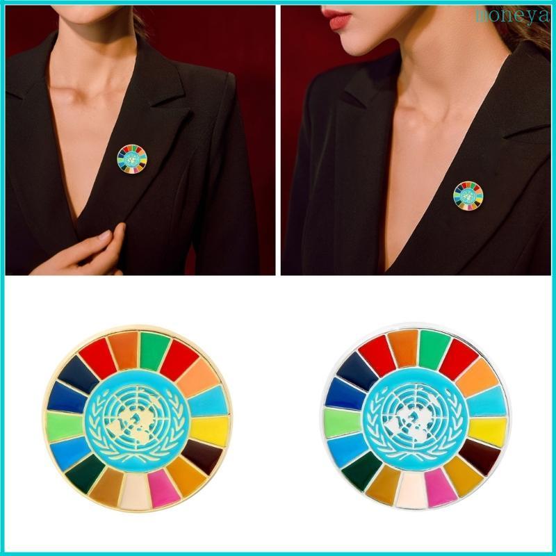 Mya United Nations SDG Màu cầu vồng Men Pin Mục tiêu phát triển bền vững Huy hiệu