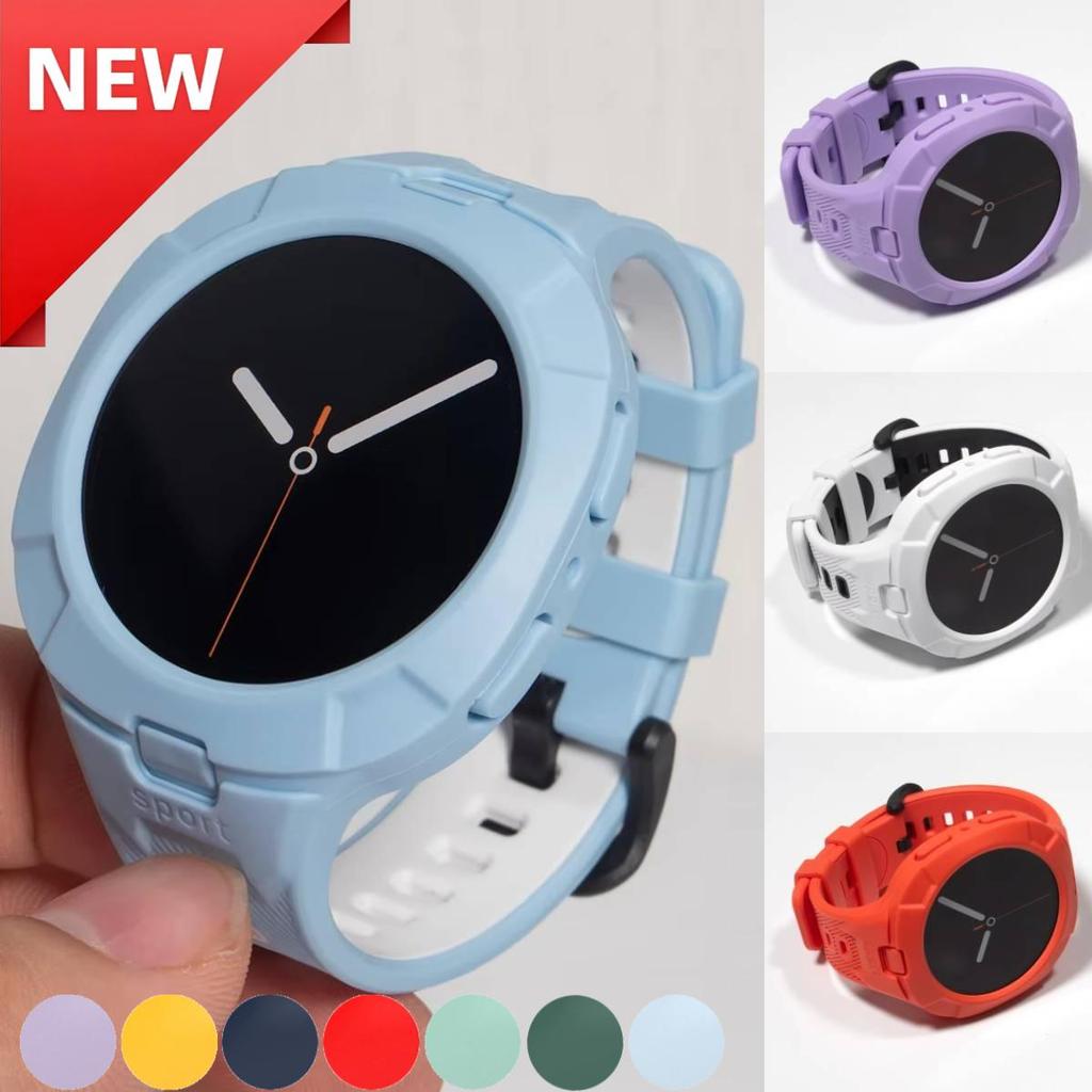 Ốp lưng hai tông màu + Dây đeo cho Samsung Galaxy Watch 8 Classic 46mm Watch 8 44mm 40mm Dây đeo thể