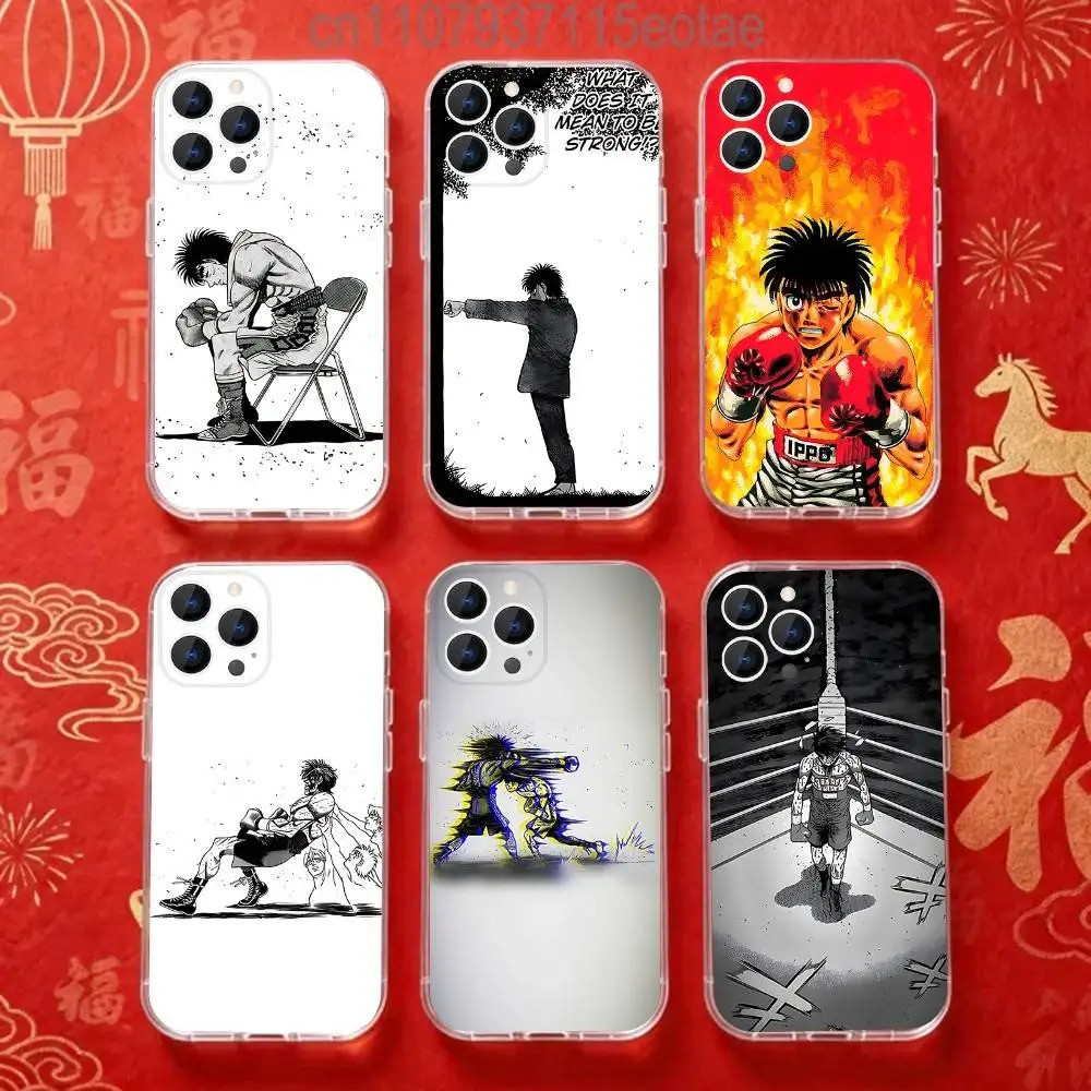 Ốp điện thoại trong suốt TP-1 Hajime no I-Ippo Makunouchi cho iPhone 17,16,15,14,13,12,11 Pro, Max, 