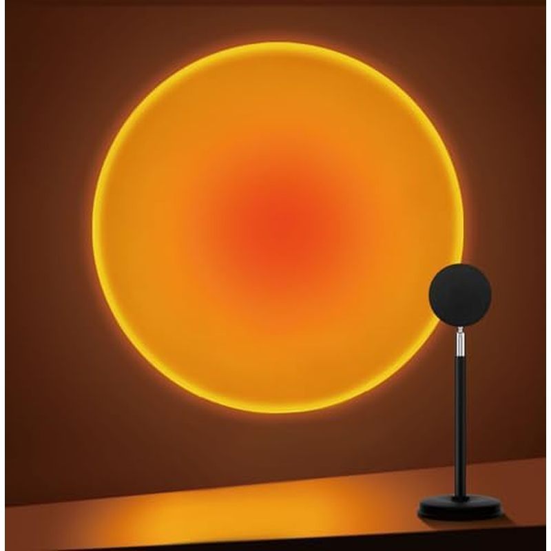 Tsrarey Sunset Lamp Projector,180 Degree Rotation Sun Projection Light Led Night Light Floor Lamp wi