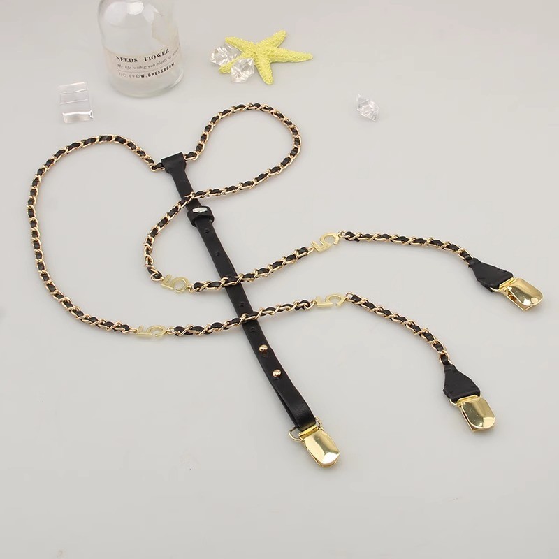 Chain numbers5Women's versatile fashion belt with chain clip for pants decoration