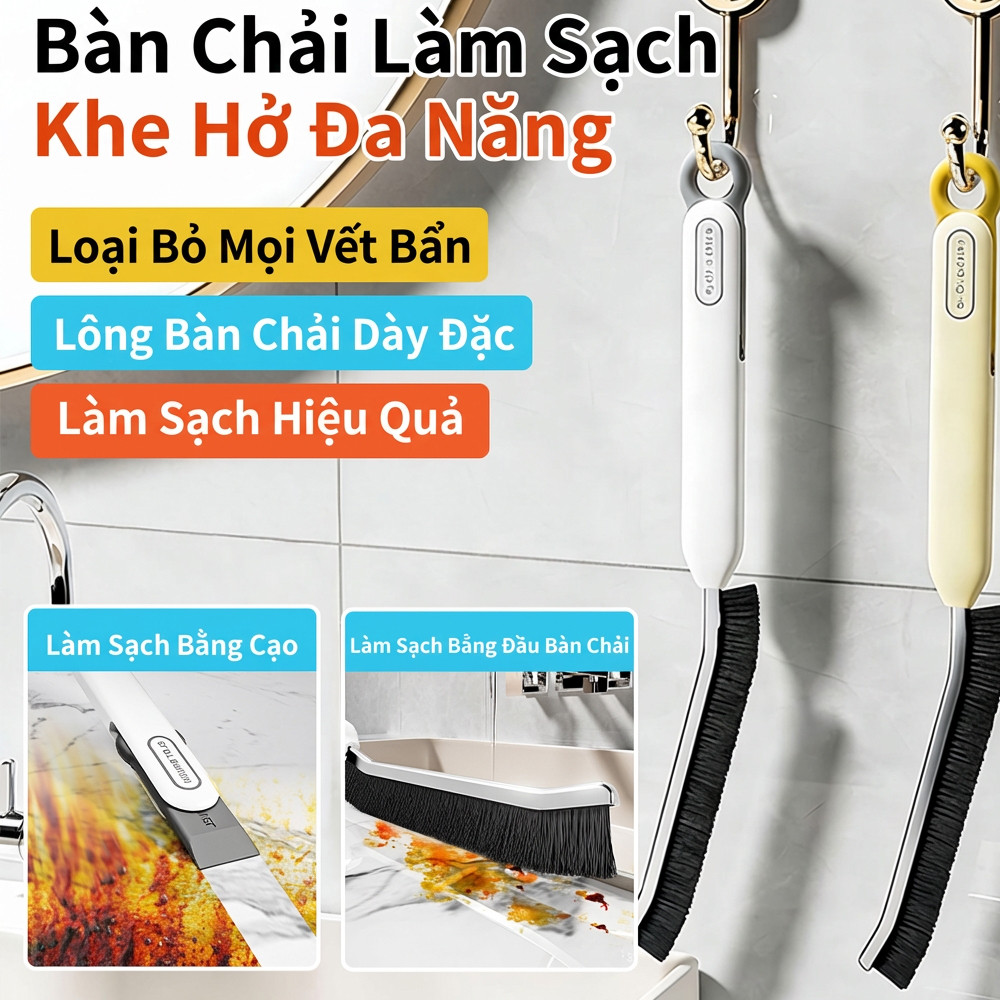 [Durable Bristles]✨Corner Reach✨Corner Cleaning Brush/Gap Crevice Tool/Multi-function Brush/Long Han