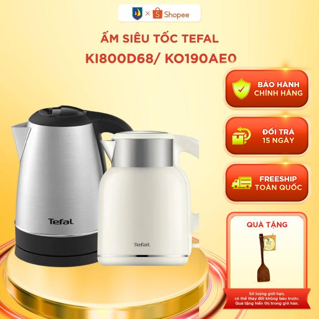 Ấm siêu tốc Tefal KI800D68/ KO190AE0 1.7L, 2200W, inox 304, tự ngắt khi cạn nước | Bảo hành 24 tháng