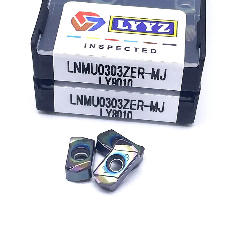 Máy cắt phay CNC màu xanh nano HB LNMU0303ZER-MJ, được sử dụng để biến tấm thép không gỉ lnmu0303 vớ