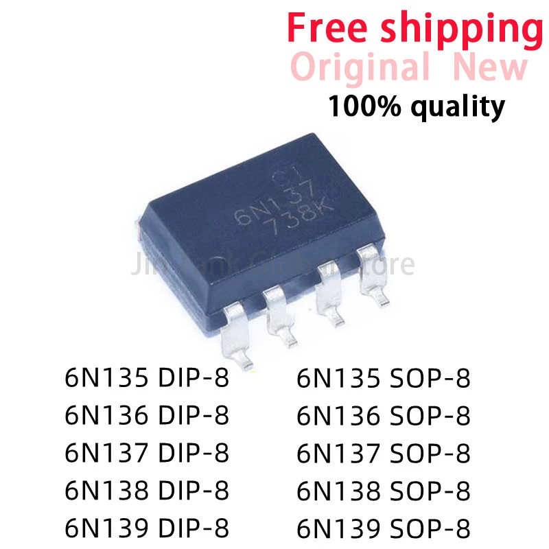 5 Cái / lốc 6N135 6N136 6N137 6N138 6N139 DIP-8 6N135S 6N136S 6N137S 6N138S 6N139S SOP-8 Bộ ghép qua