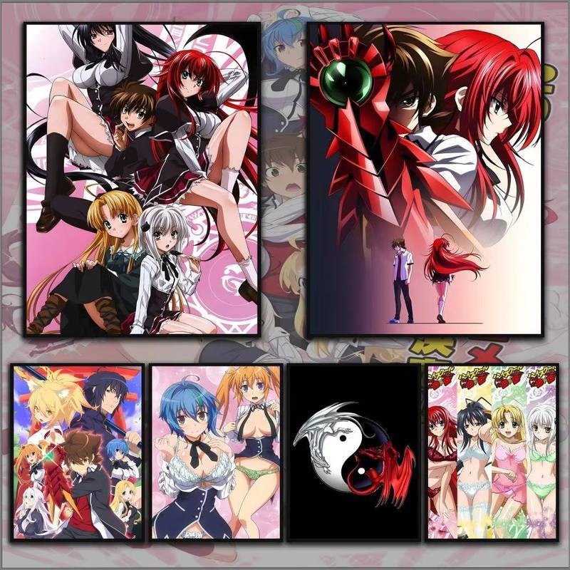 High S-School DxD anime Poster HD Anime Hot Theme Singer_OST_Movie-Waterproof Home Decor