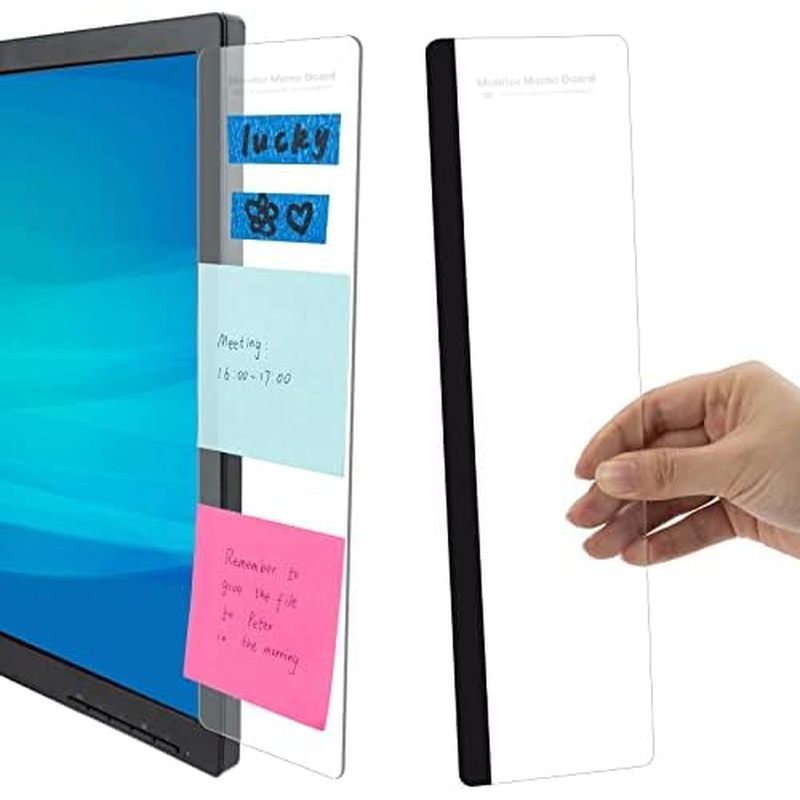 Accessories 2pcs Computer Monitor Memo Board Message Board Supplies for Women Men Sticky Note Holder