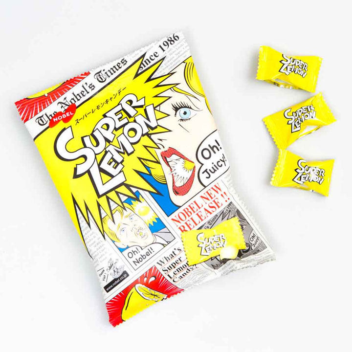 Nhập khẩu Nhật Bản Nobel Kẹo chua Hương chanh / Hương vị Cola Kẹo cứng Ngọt T260503