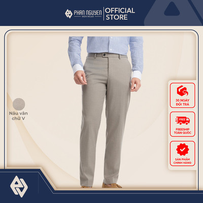 Quần âu nam Phan Nguyễn, chất liệu cao cấp, bền màu, thoáng mát, form regular fit QVL.917