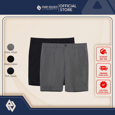 Quần short nam Tencel cao cấp Phan Nguyễn chất vải mềm mát, co giãn tốt, thiết kế trẻ trung, hiện đại QSD.146-147-159
