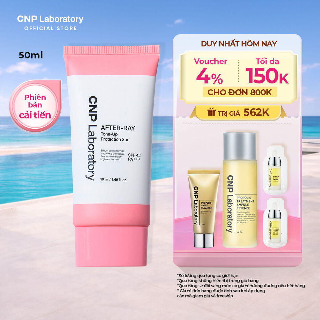 [CNP] Kem chống nắng nâng tông và kiềm dầu CNP Laboratory After Ray Tone Up sun cream SPF 42/PA+++ 50ml