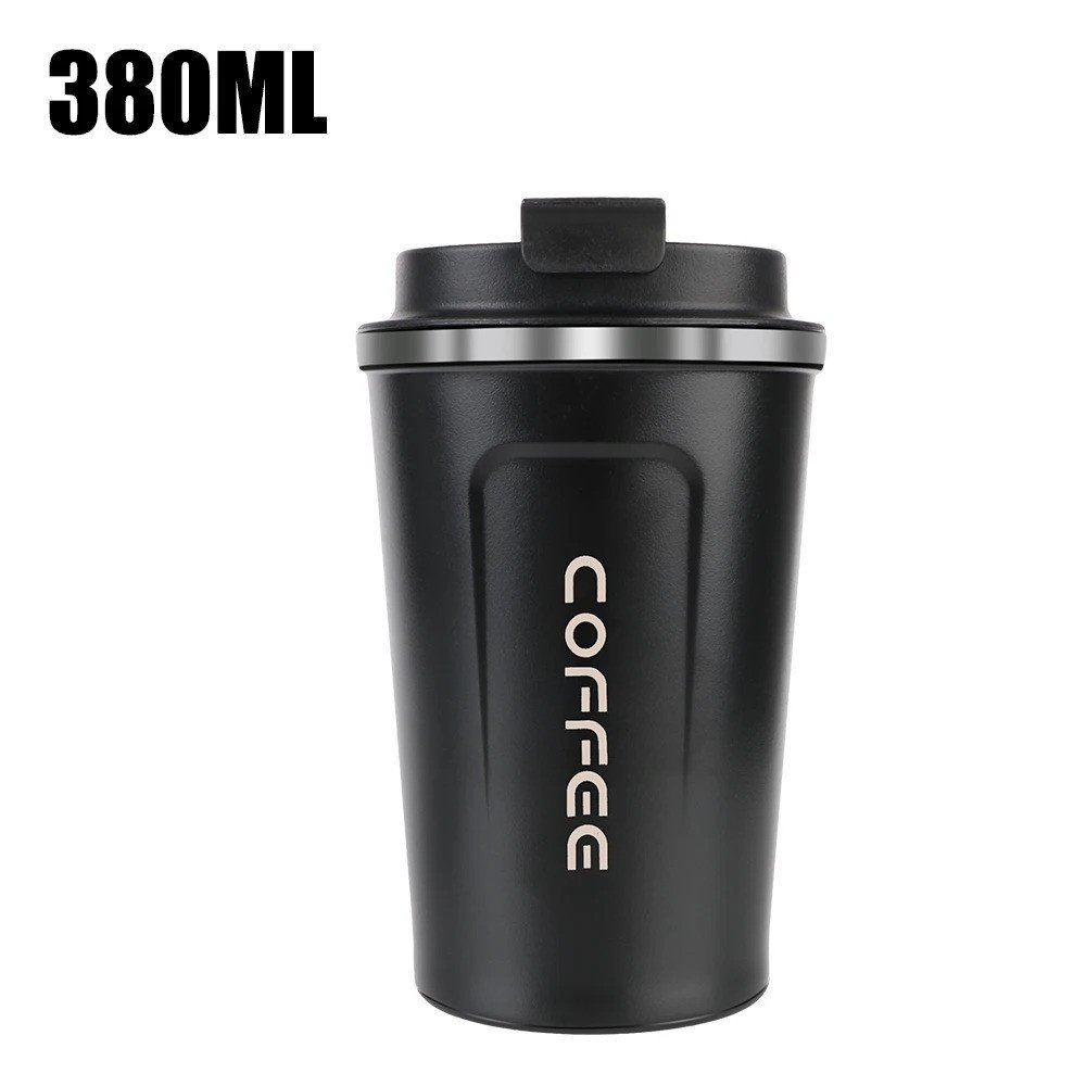 Cốc giữ nhiệt bằng thép không gỉ hai tường HILIFE - Cốc cà phê du lịch chống rò rỉ cho trà, 380 / 51