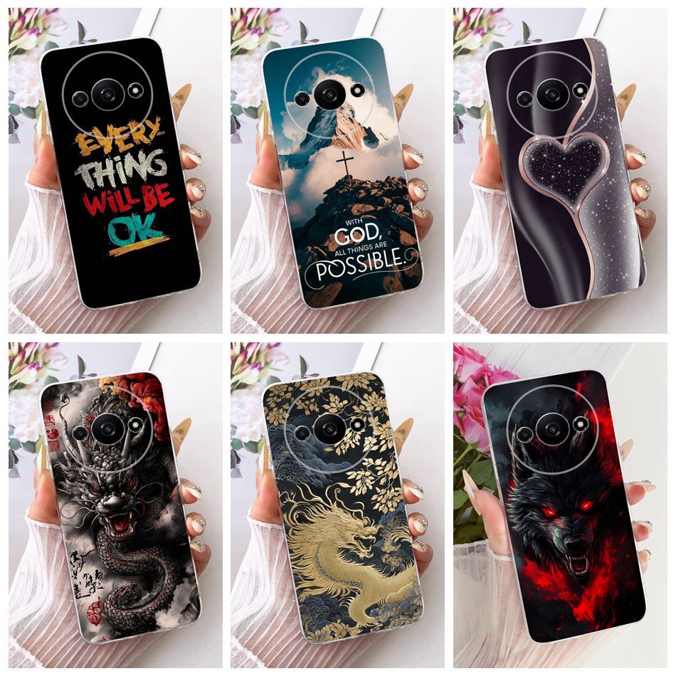 Dành Cho Xiaomi Redmi A3 A3x A3Pro Ốp Điện Thoại Có Thời Trang Thoáng Mát Hổ Rồng RedmiA3 Pro A3 A3X