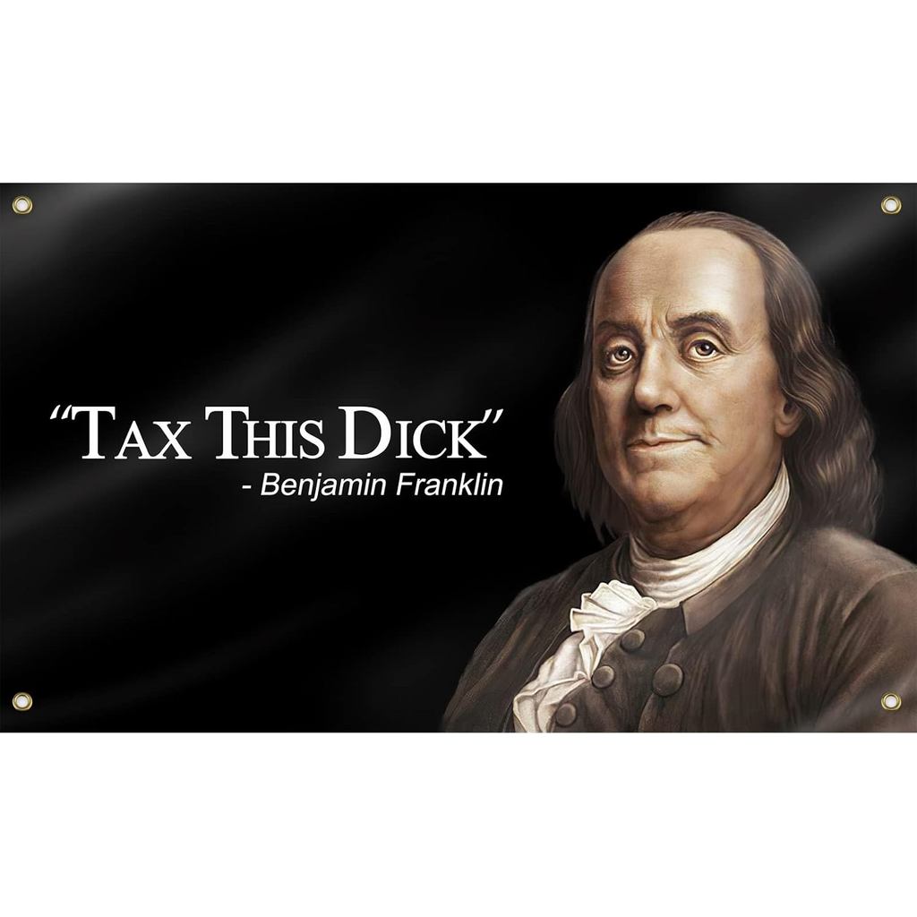 Thuế Này Dicks Cờ Ben Franklin 3x5 Ft Cờ Vui Nhộn Cho Phòng Guys Tấm Thảm Cho Ký Túc Xá Đại Học