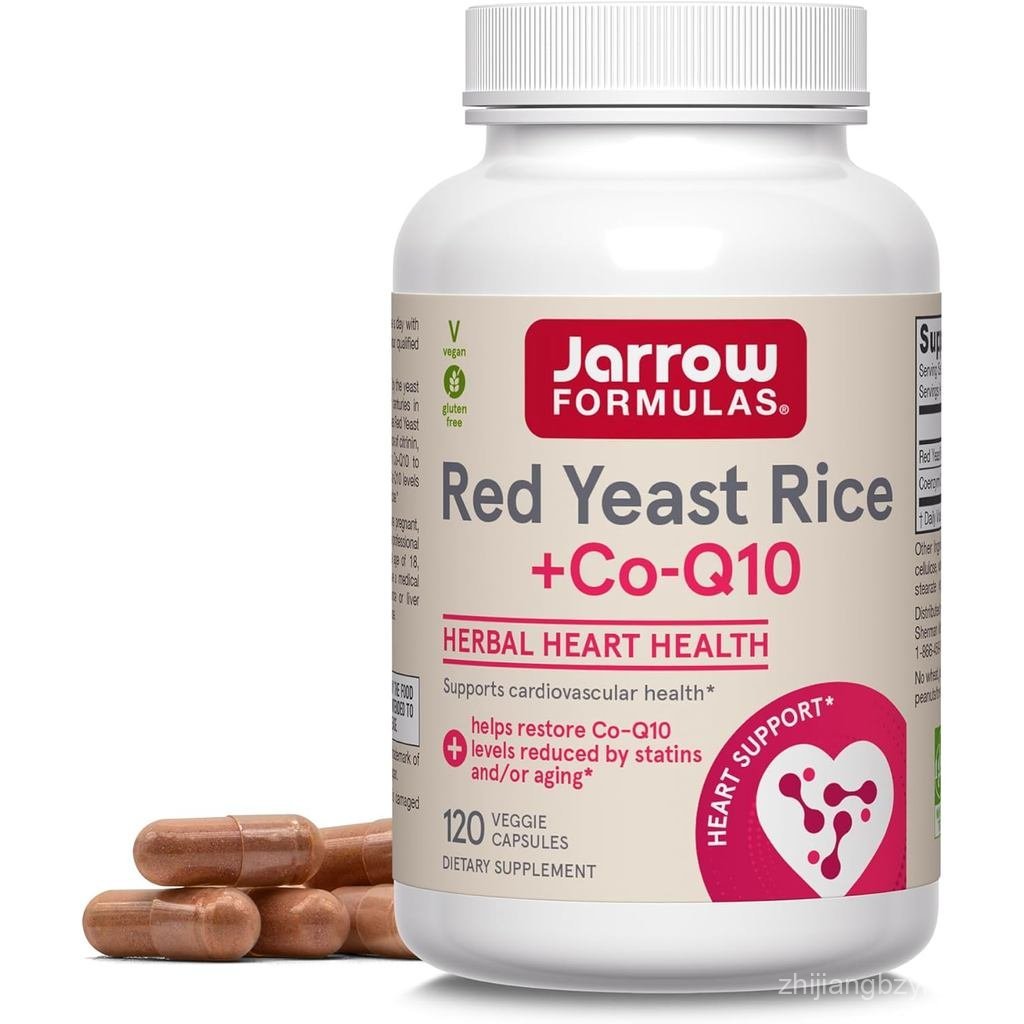 Jarrow Formulas Gạo men đỏ và CoQ10 – 1200 mg gạo men đỏ & 100 mg CoQ10 cho mỗi khẩu phần, 120 viên 
