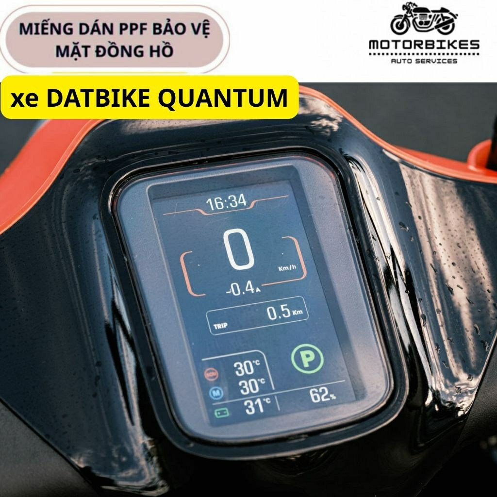 dán xe DATBIKE QUANTUM. Miếng dán PPF mặt đồng hồ xe điện Datbike Quantum S 1, 2, 3 chống trầy xước