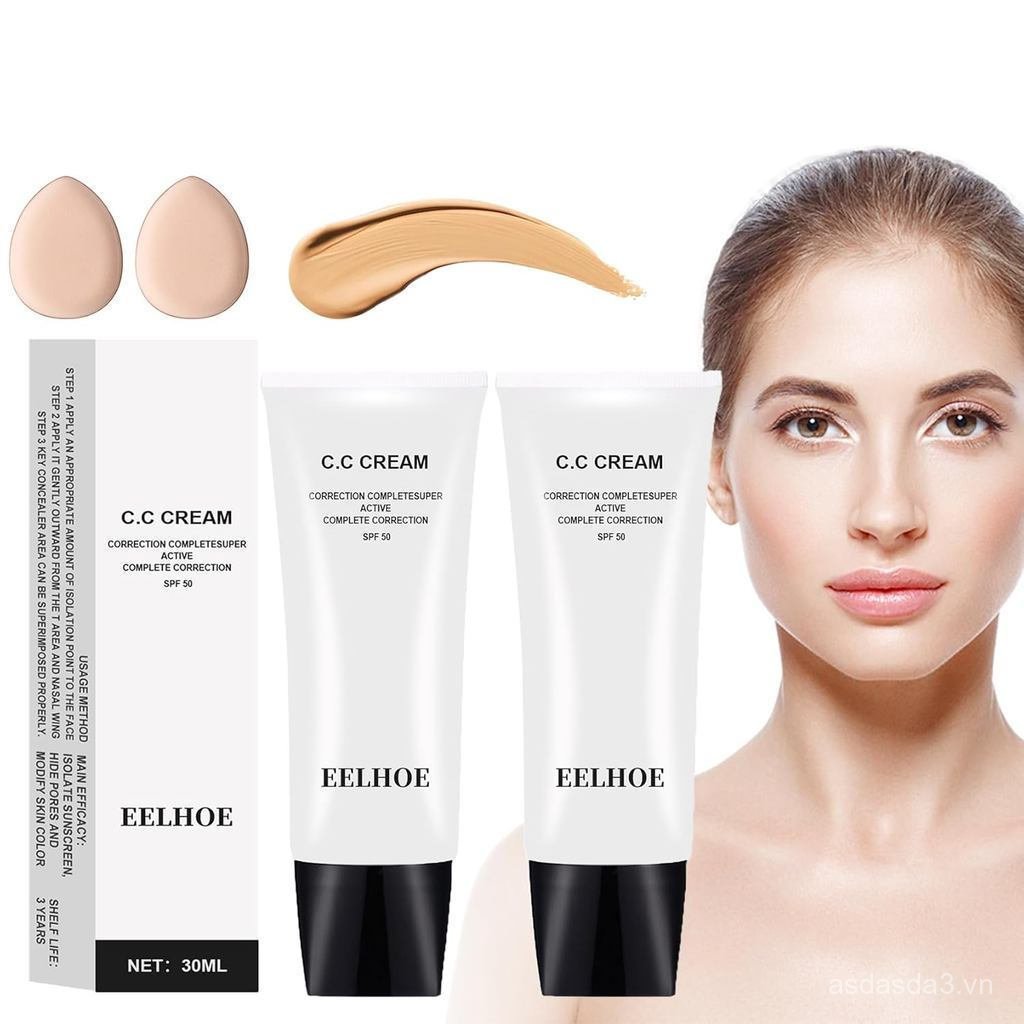 Màu da có thể điều chỉnh CC Frost SPF 50, Kem điều chỉnh màu tự động thích hợp cho da trưởng thành, 