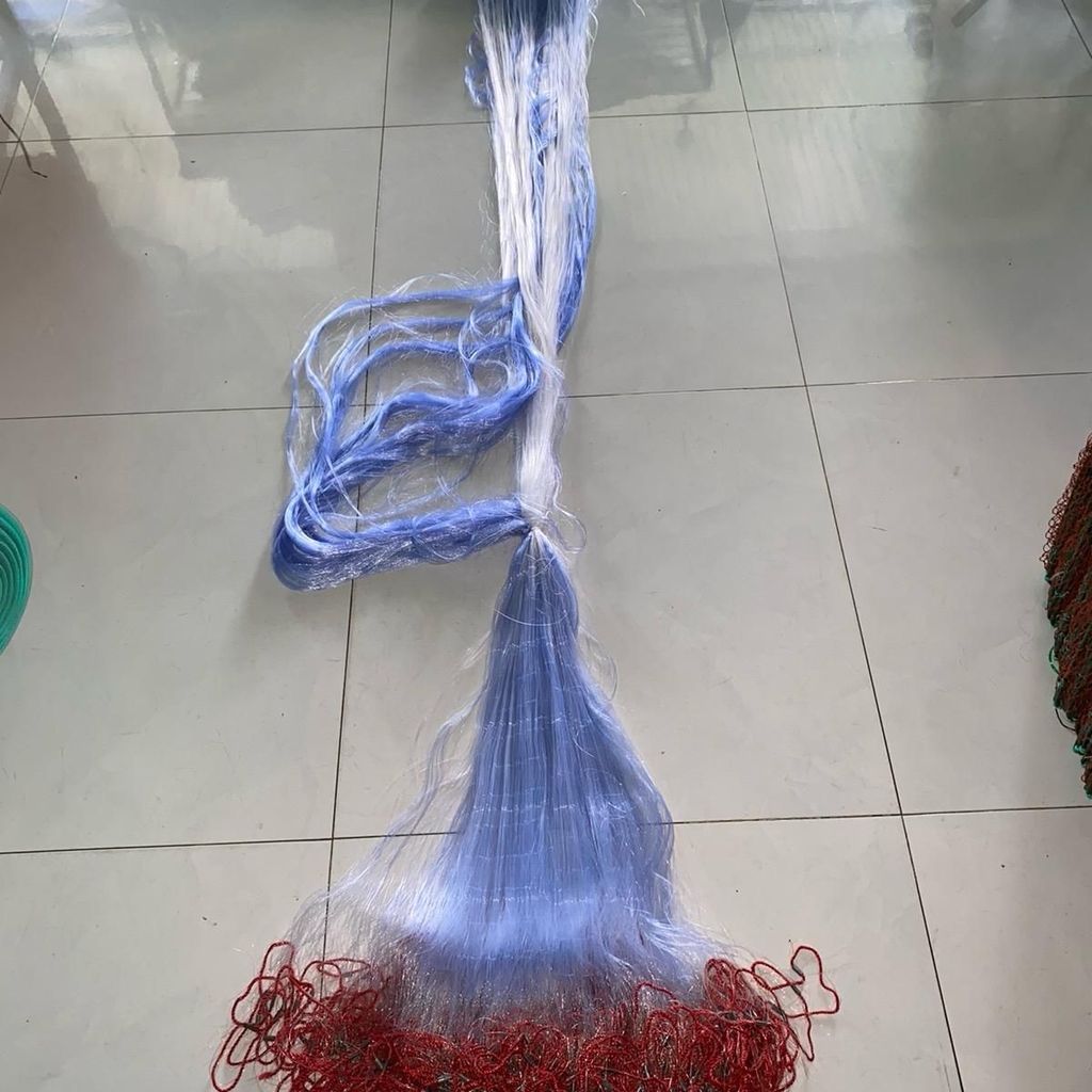 ￼Lưới giăng cá 3 màng Cao 2 met Lưới chìm viền đỏ Dài 90/100m - 45/50 met Fhishing Bắt Cá