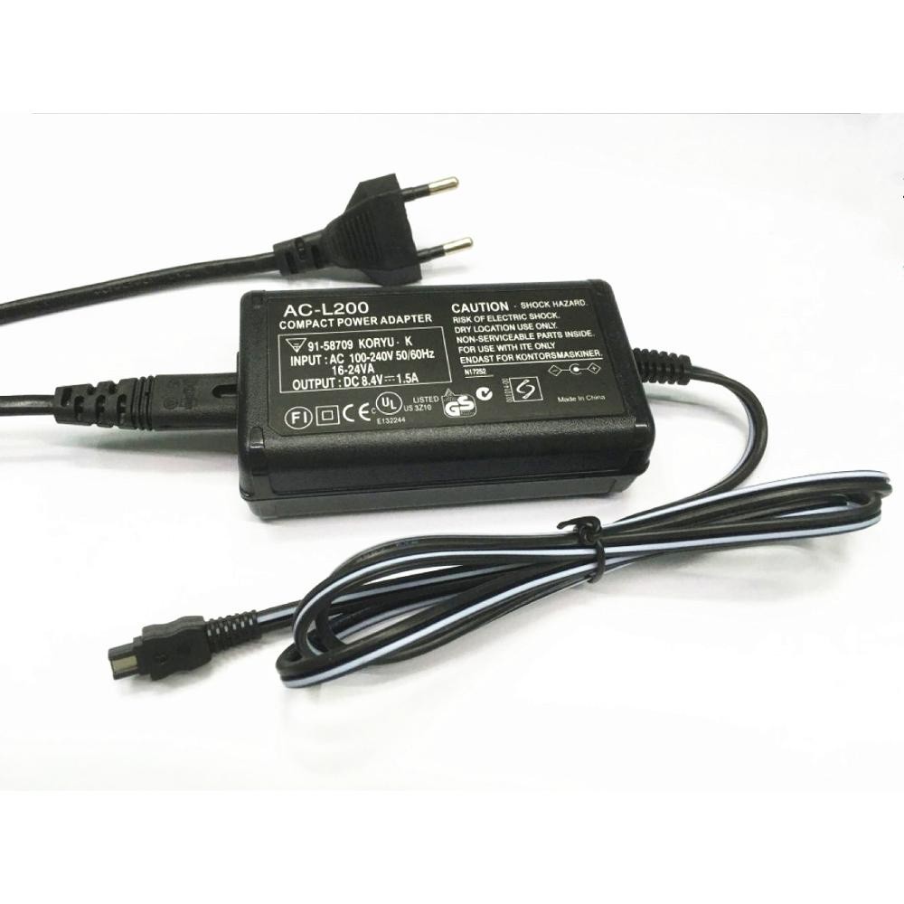 Bộ sạc nguồn AC-L200 cho Sony Handycam DCR-HC21, DCR-HC26/HC28, DCR-HC30, DC