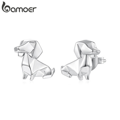 Bông Tai Bamoer Gấp Chó Trang Sức Thời Trang Cho Nữ Quà Tặng