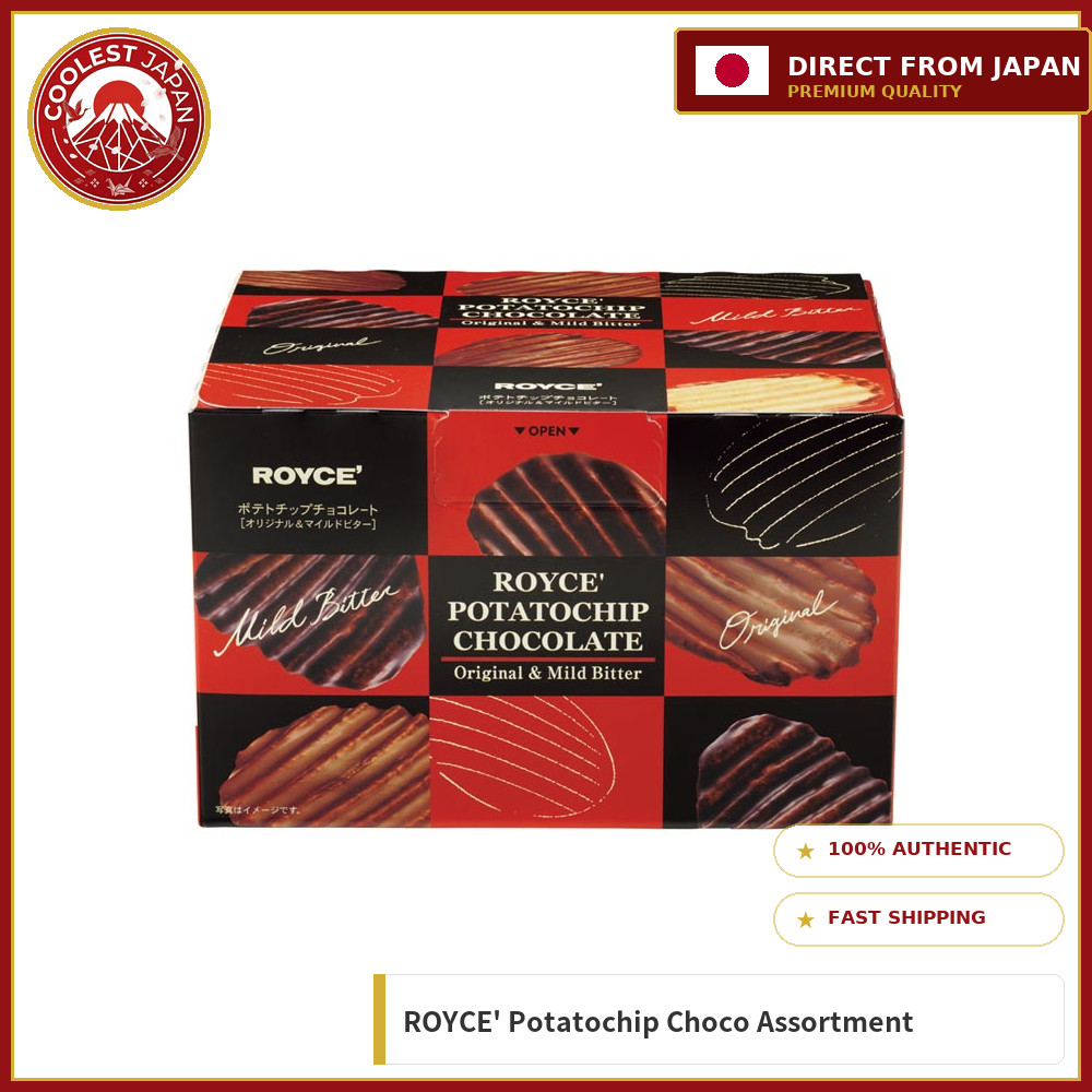 ROYCE' Potatochip Chocolate Assortment Original & Mild Bitter 380g Sweet & Salty Japanese Snack