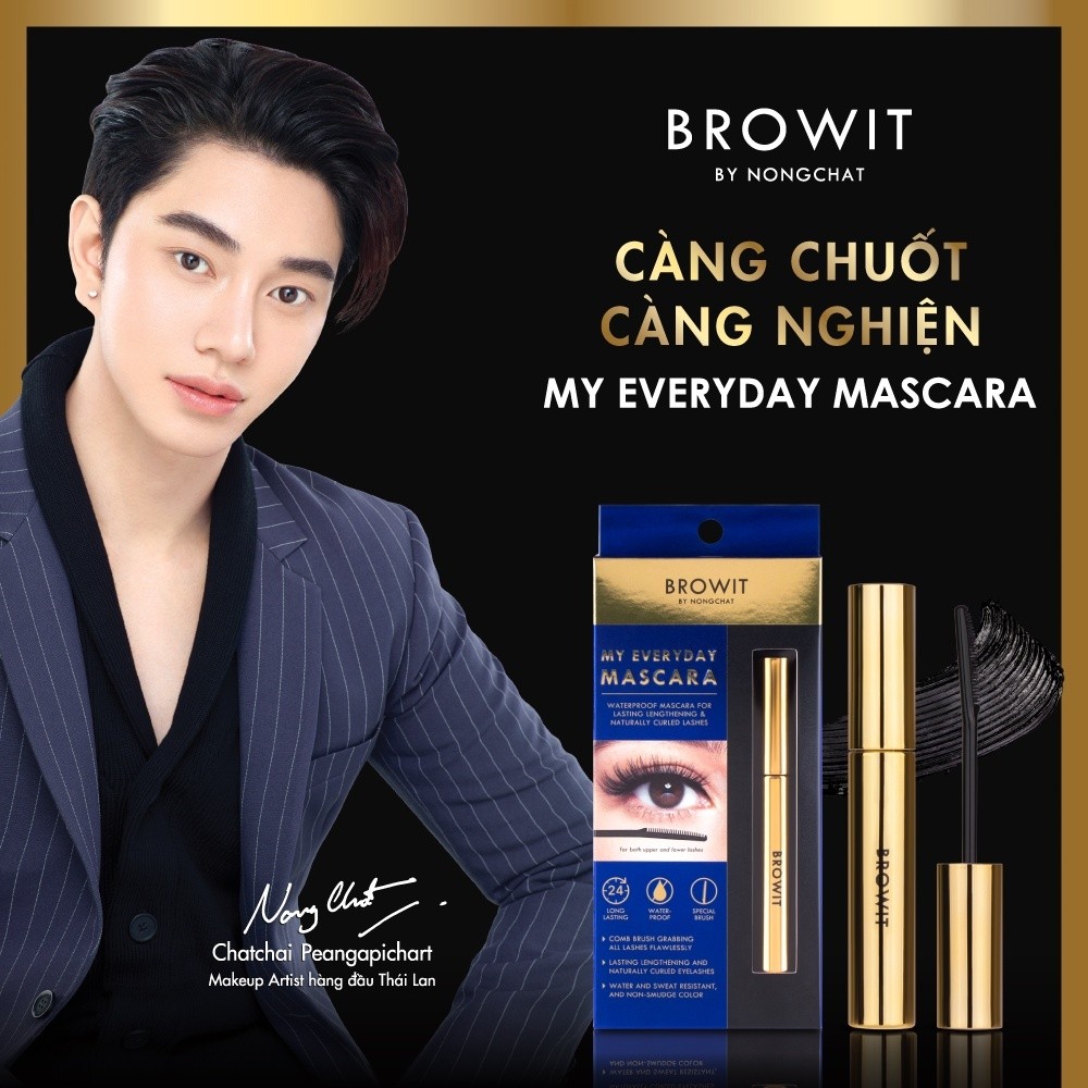 Chuốt Mi Nongchat Browit Siêu Tơi Dài Và Cong Mi, Kháng Nước Siêu Bền Mascara My Everyday 5.5g | BigBuy360 - bigbuy360.vn