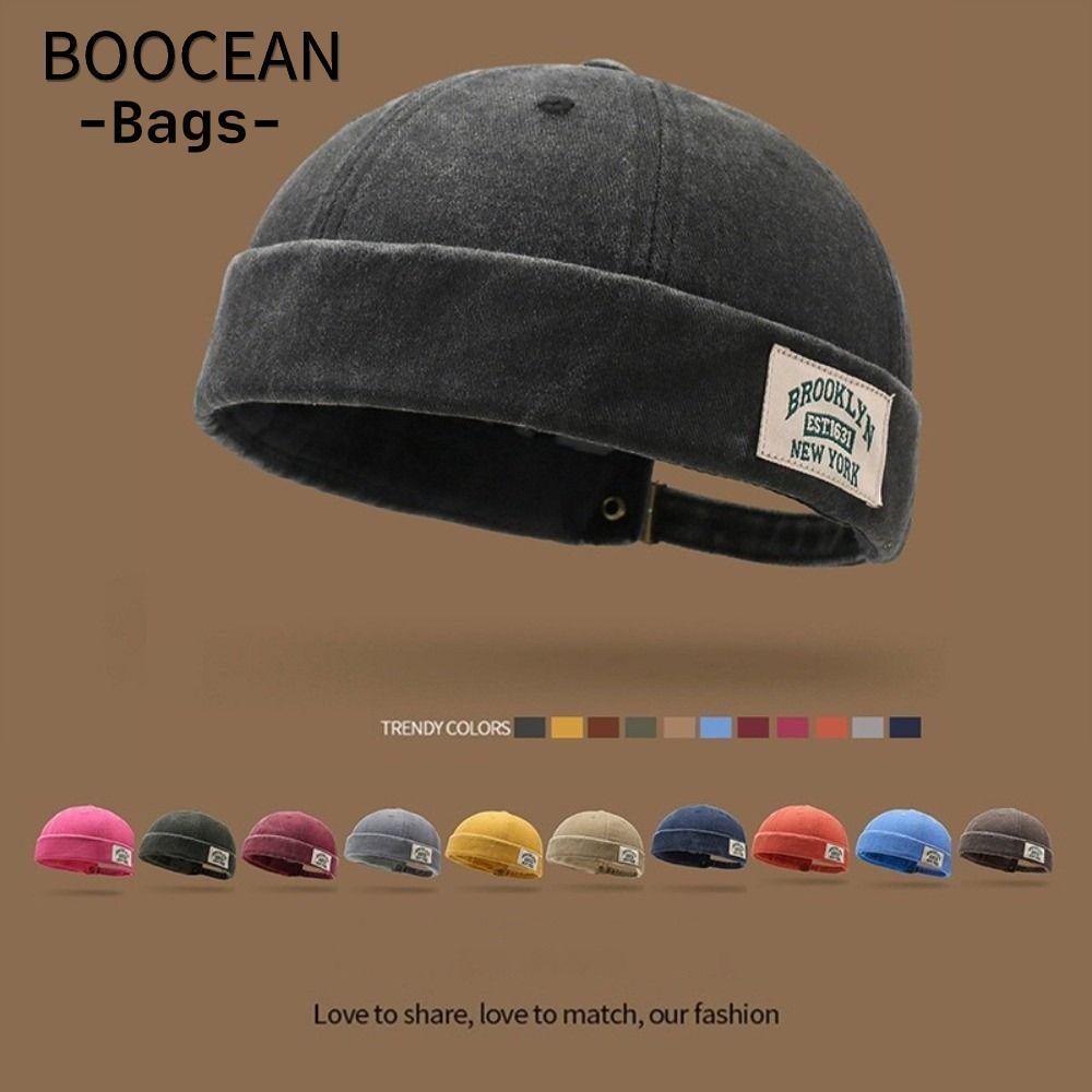 Mũ Docker da BOOCEAN, Mũ Beanie Denim Điều Chỉnh được, Thiết kế đơn giản phù hợp cho Outdoor