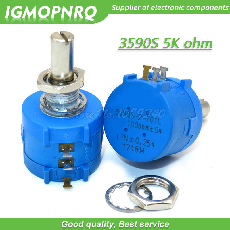 1 Chiếc 3590S-2-502L 3590S 5K ohm 502 3590S-502 502 Điện Áp Đa Năng Chính Xác 10 Vòng Điện Trở Có Th