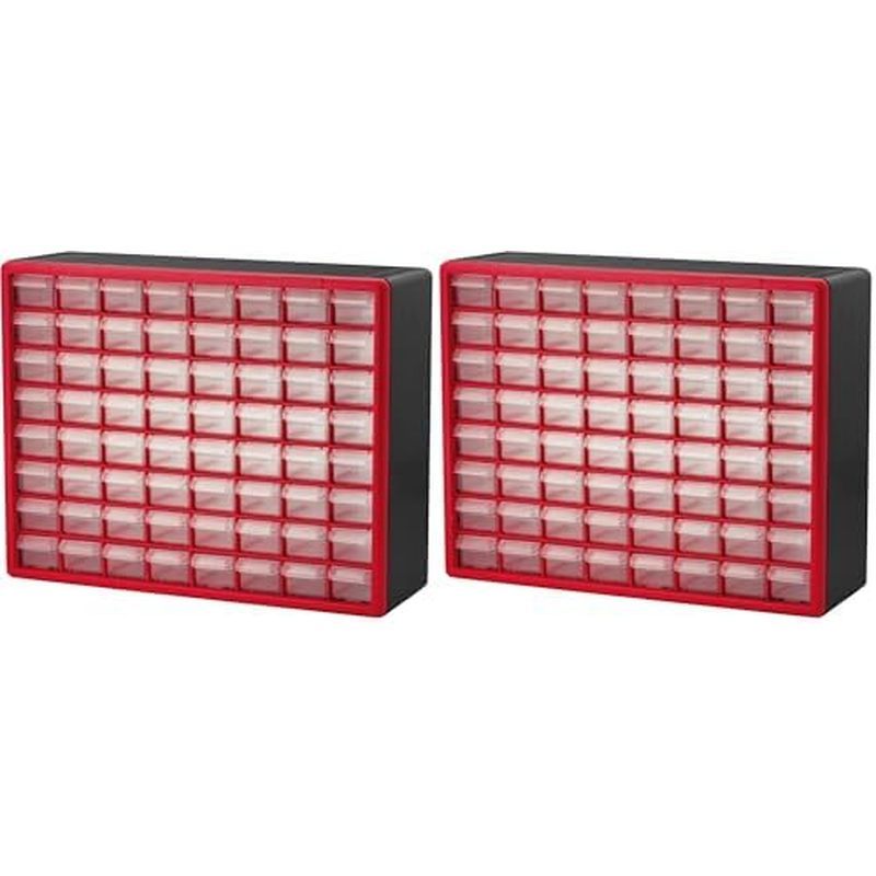Mils 44-Drawer Plastic Drawer Storage Cabinet for Garage Organization, Bead Organizer, Building Bric