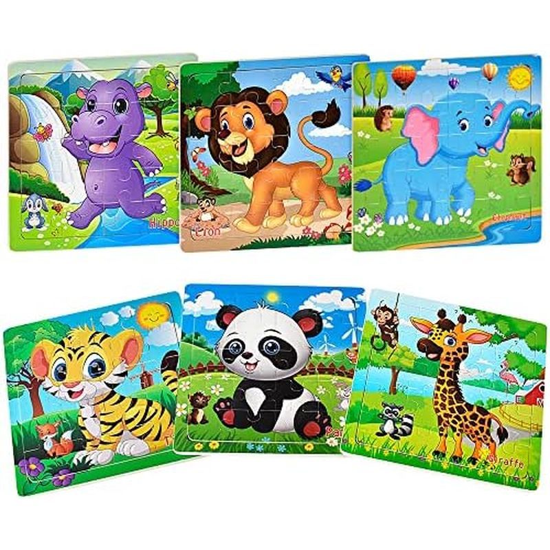 Puzzles for Kids Ages 3-5 Toddler Wooden Toys Montessori Learning Education Preschool Sets Games for