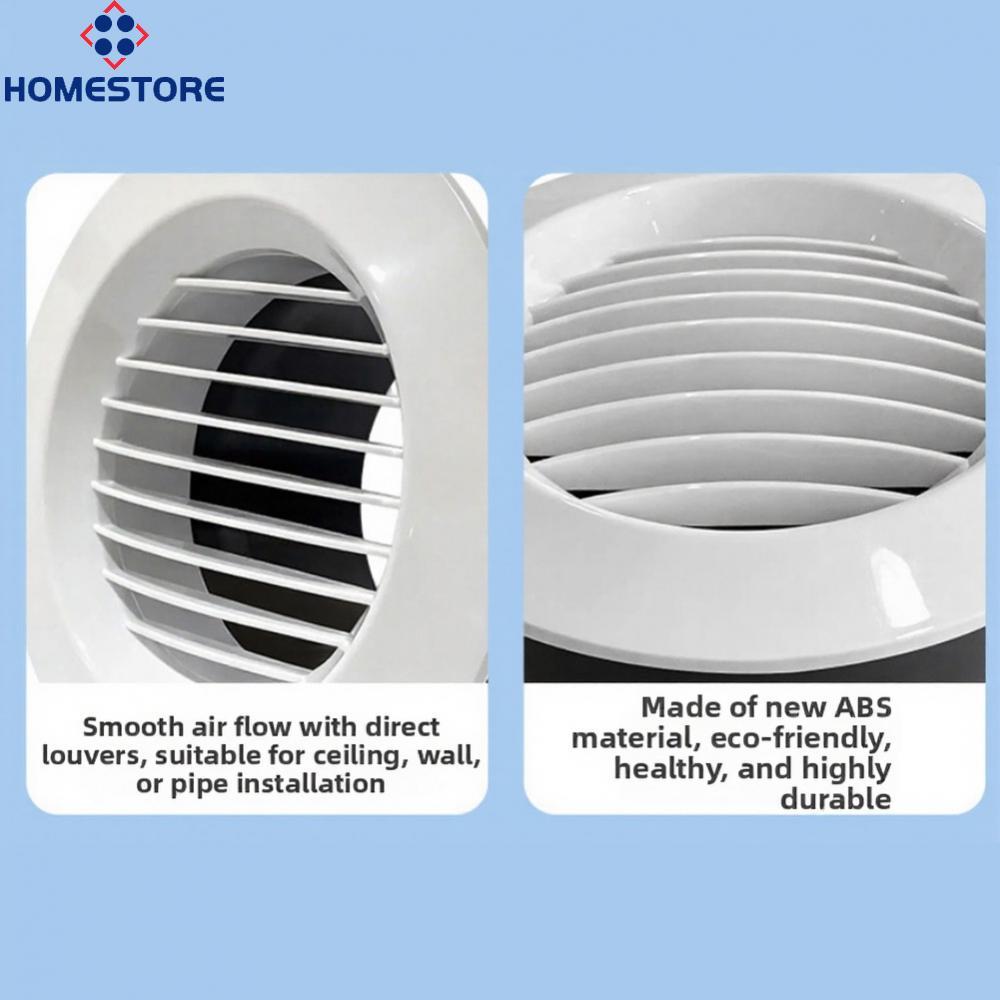 [Homestore]Ventilation Spring Vent Cover Slanted Louvers for Dryer Exhaust 75mm 100mm White