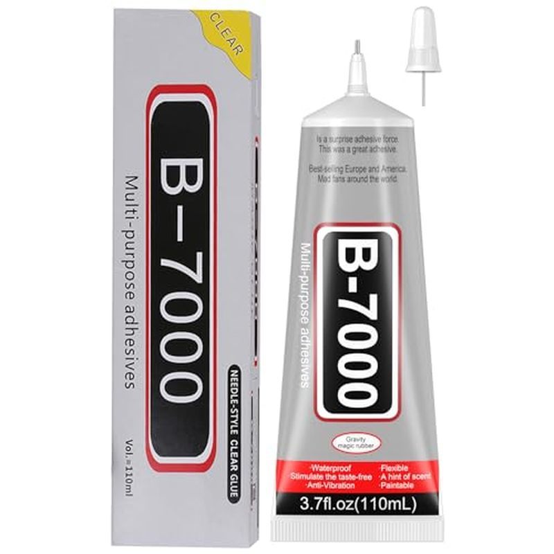 B7000 Jewelry Glue for Making, FITTDYHE 1PCS 50ML/1.69 fl oz Clear Adhesive for Rhinestone, Fabric, 