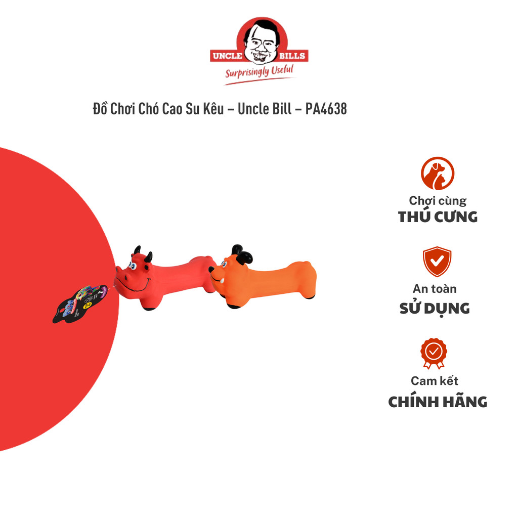 Đồ Chơi Chó Cao Su Kêu – Uncle Bill – PA4638