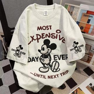 COD (Giao hàng trong 24 giờ)Áo thun unisex nam nữ,in họa tiết Mickey hoạt hình thời trang,chất liệu cotton nguyên chất