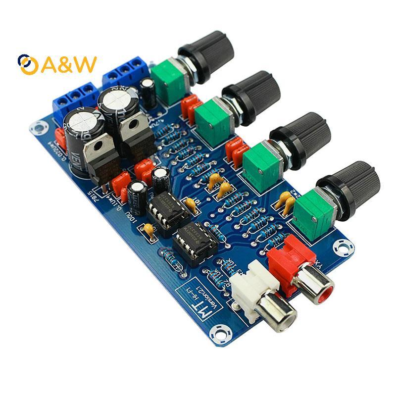 A & W NE5532 Stereo Preamplifier Tone Board Âm thanh Mô-đun khuếch đại 4 kênh