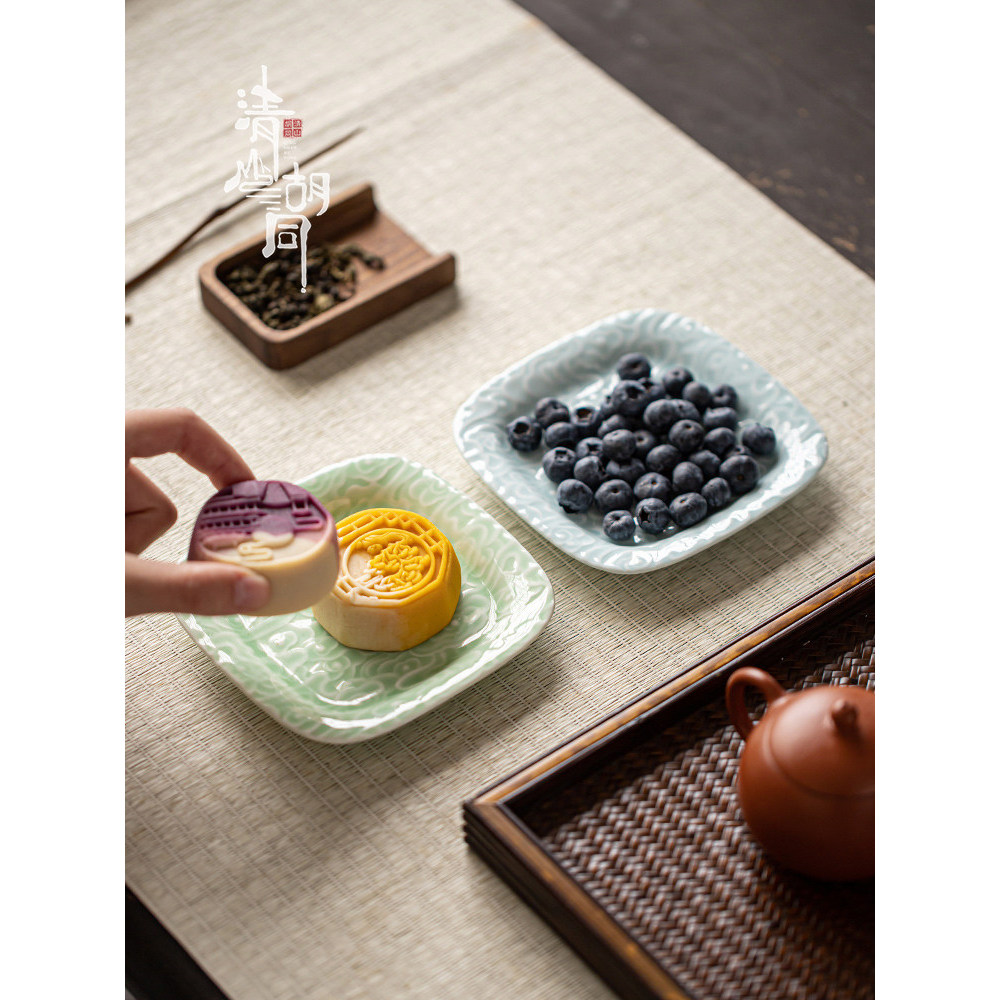 đĩa đựng hoa quả khay đựng mứt tết Khay giải khát bằng gốm, khay đựng đồ ăn trái cây, khay đựng đồ ă