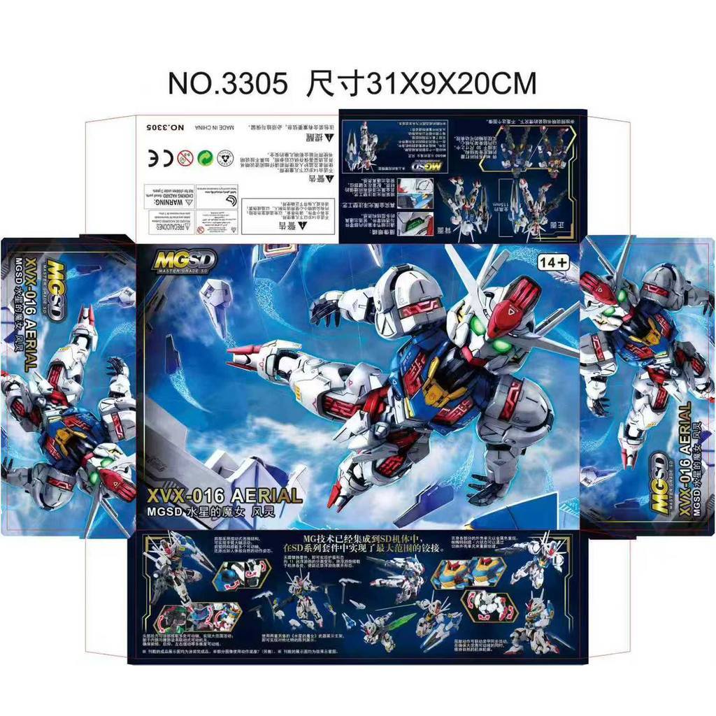 Mô Hình Lắp Ráp SUPA 3305 – MGSD Aerial Gundam ( Tặng kèm Base, Vòng Effect và Decal ) - GundamGao