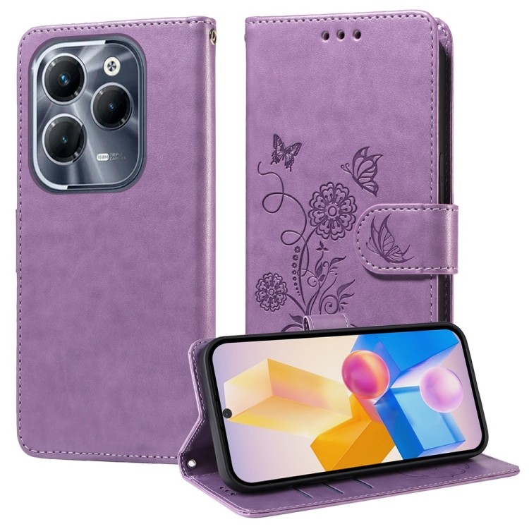 Để giao hàng Vỏ điện thoại da hoa bướm dập nổi cho Infinix Smart 20 4G / Infinix Hot 40 / Hot 40 Pro