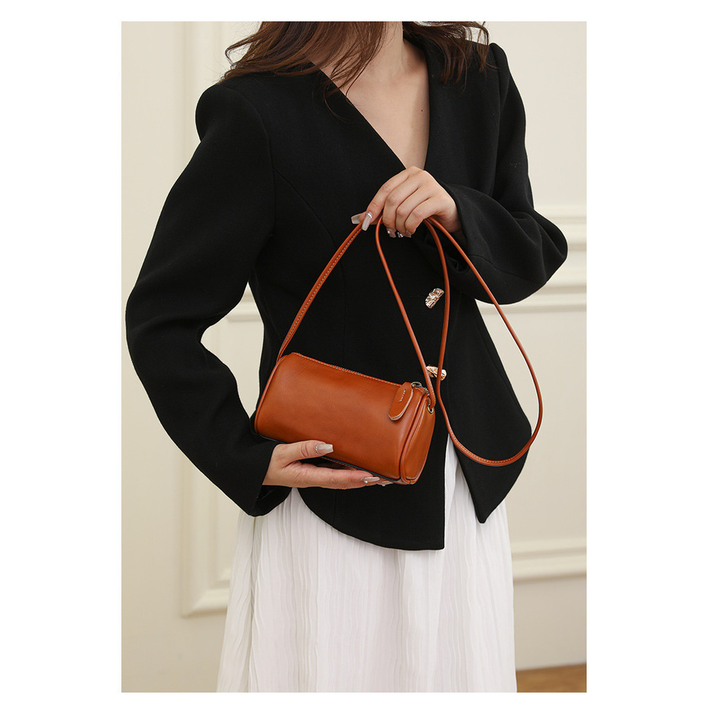 New genuine leather women's bag, top-layer cowhide bag, women's phone bag, shoulder crossbody bag, w