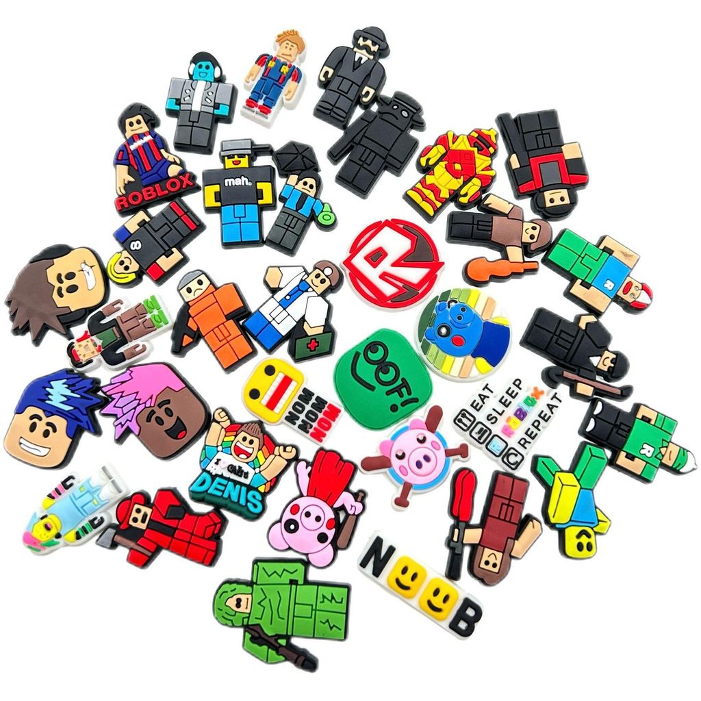 Set charm gắn dép cross ROBLOX, Nút gắn sticker dép cross trang trí cham 2D hoạt hình CROSS TREND